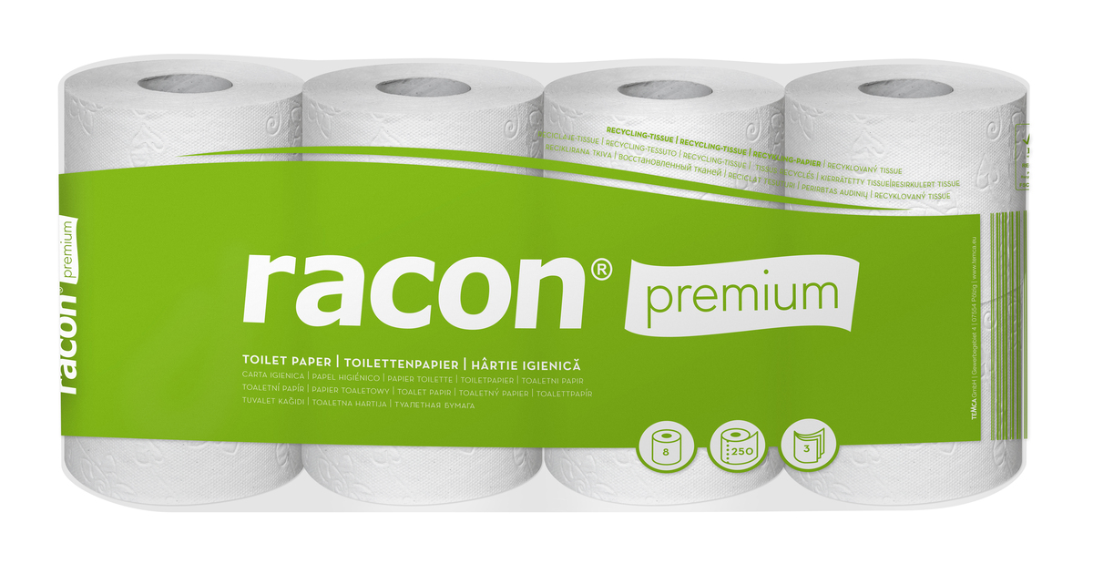 racon® WC Papier Eco Premium 3-lagig  250 Blatt