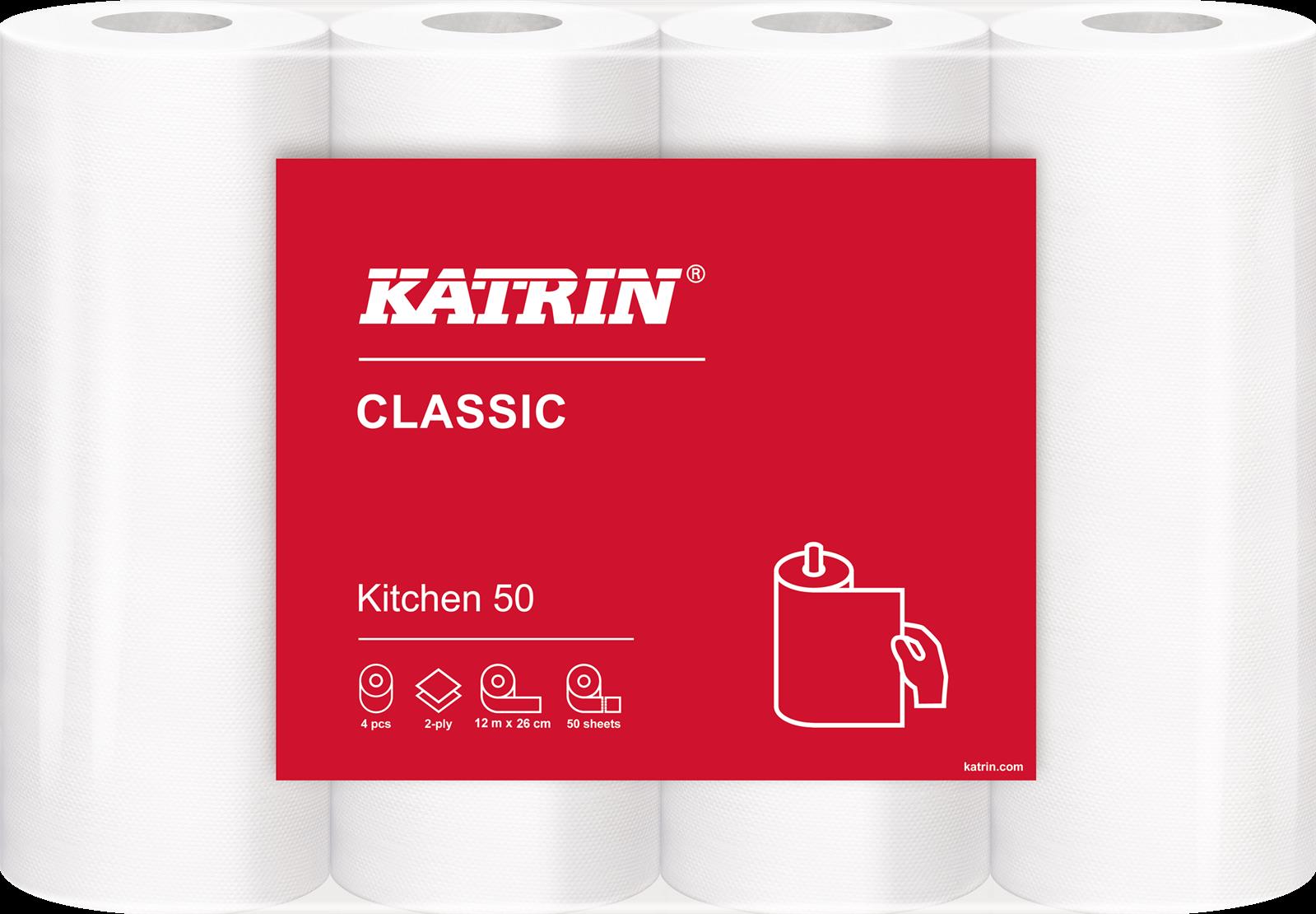 KATRIN® Classic Haushaltsrollen 2-lagig 50 Blatt (Ersatz 47789)