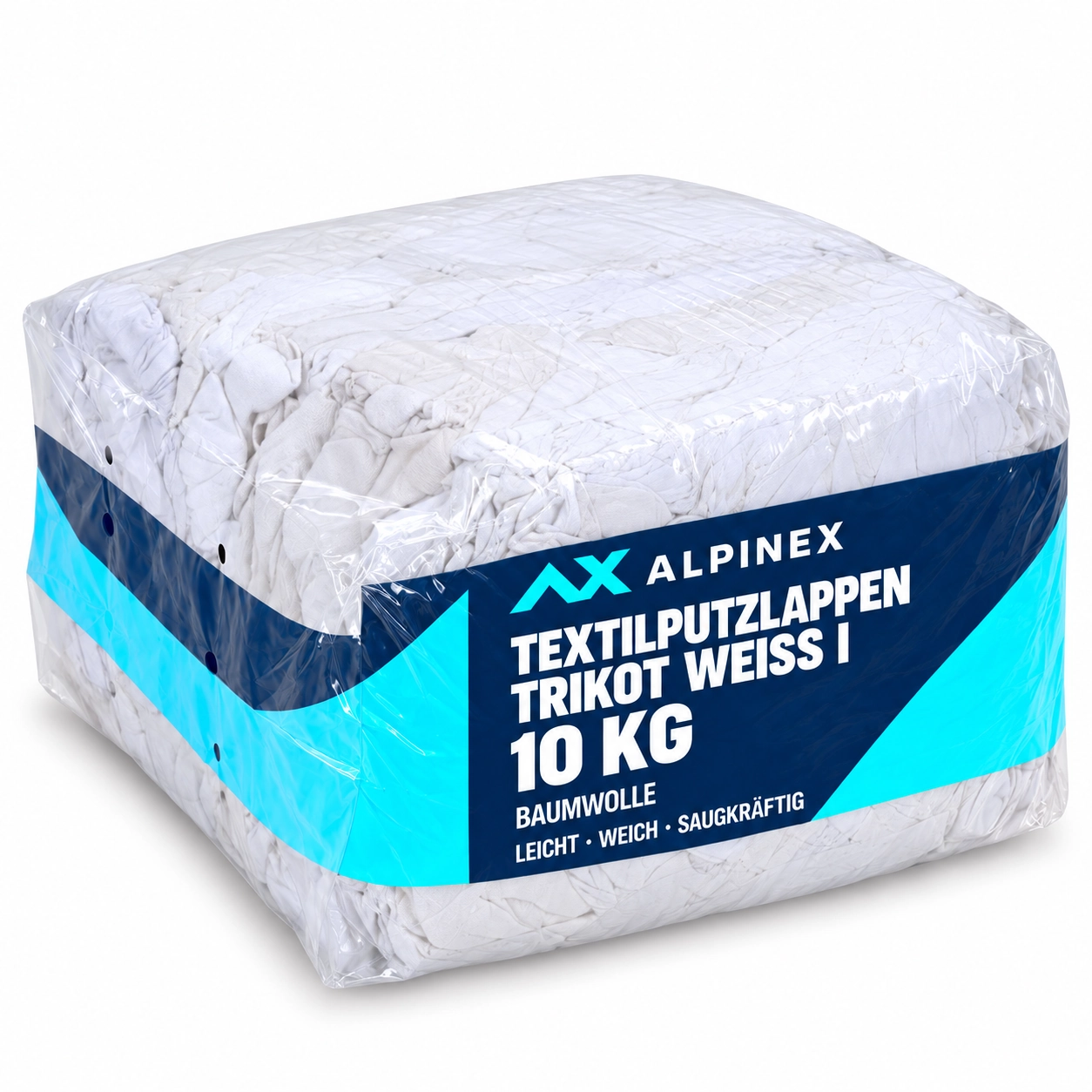 Alpinex Putzlappen Trikot I weiss – 10 kg