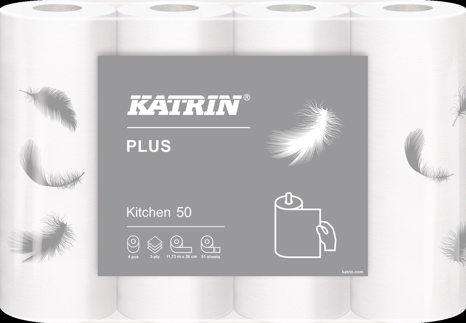 KATRIN® Plus Haushaltsrollen 3-lagig 50 Blatt