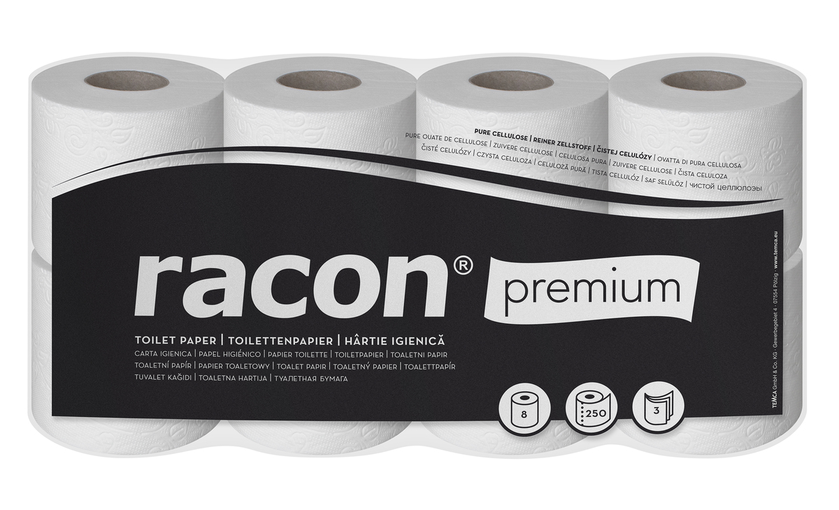 racon® WC Papier Premium 3-lagig 250 Blatt