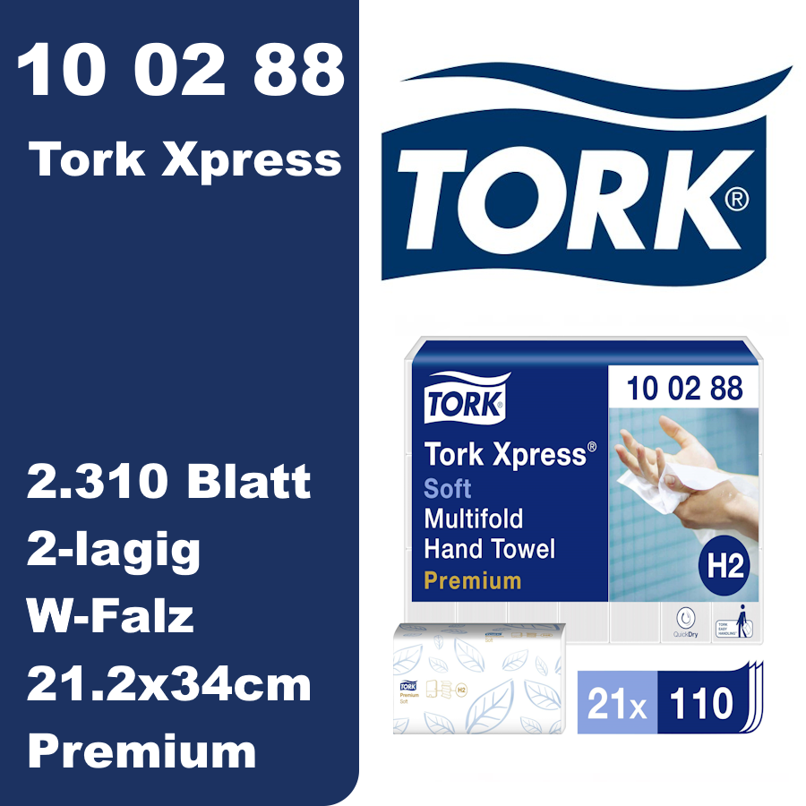 TORK-100288 Xpress weiches Multifold Handtuch - H2 (Ersatz 100888)