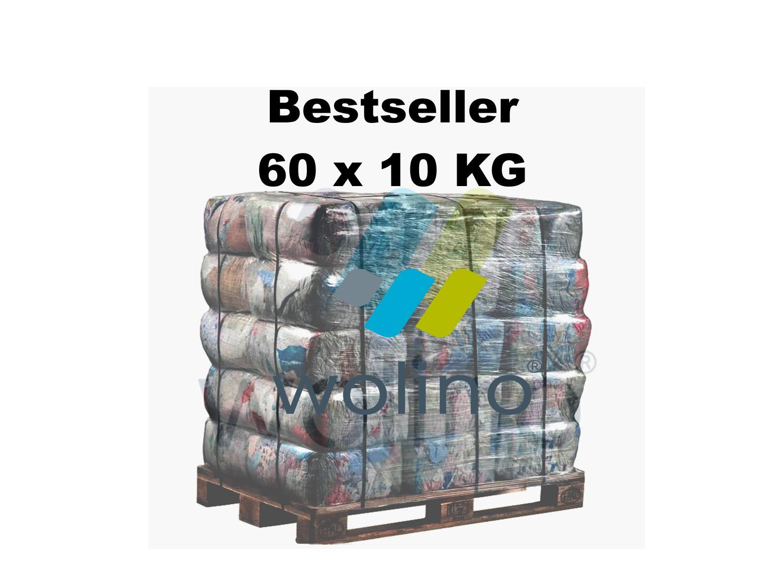 600 KG Putzlappen TRIKOT Bunt - Palette 60x10 KG